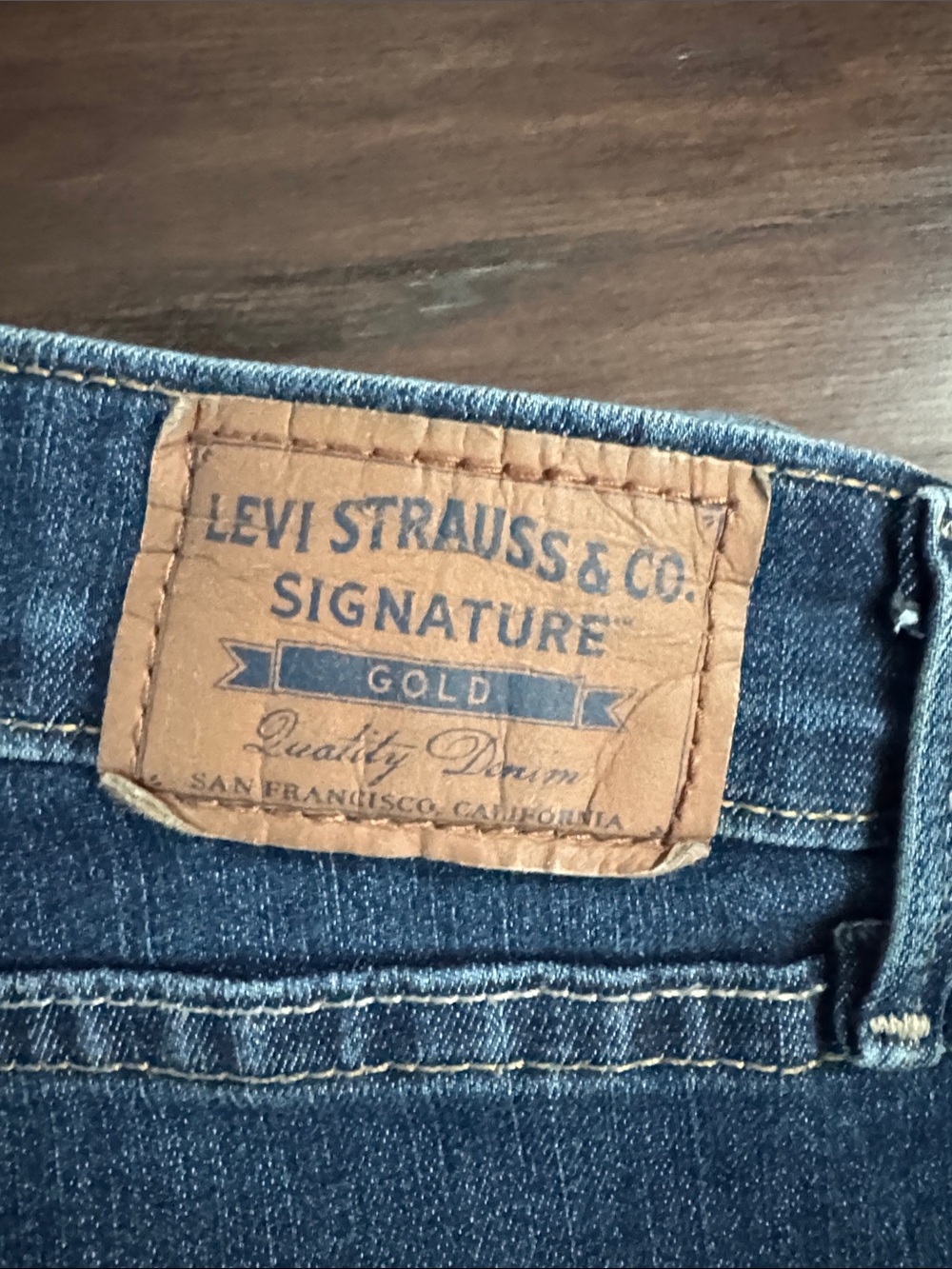 Signature by Levi Strauss Gold Jeans Dark Blue Women's 14 Long Bootcut - Picture 8 of 8